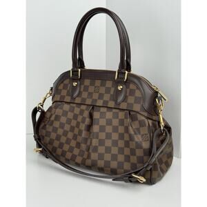 Louis Vuitton Trevi Shoulder Bag PM Brown Canvas Damier Ebene